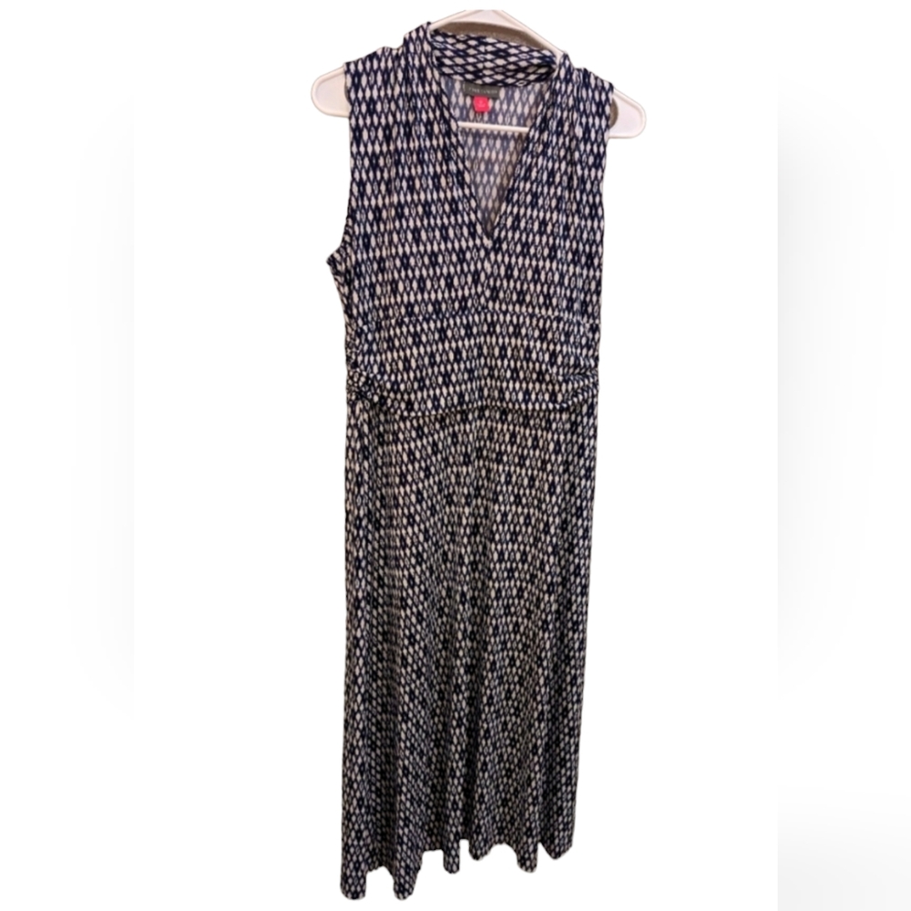 Vince Camuto Blue Midi Dress Size Medium